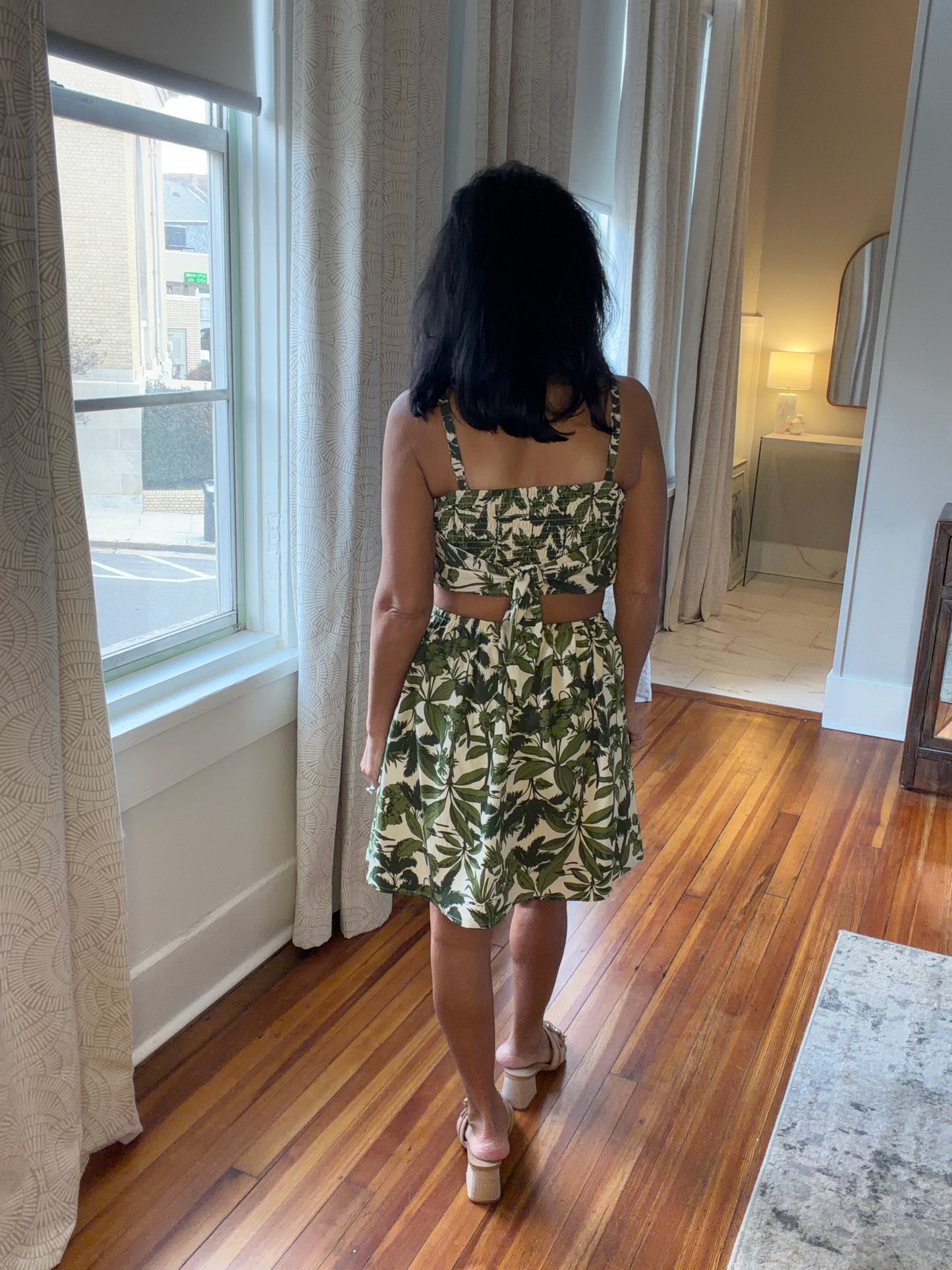 Palm Breeze Cutout Dress