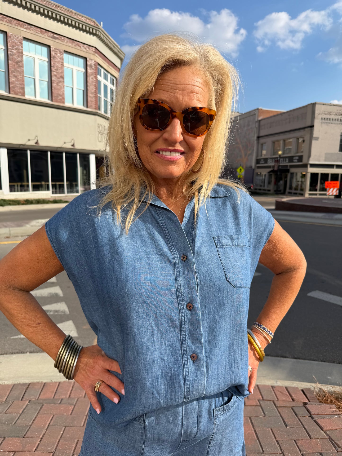 Downtown Denim Top