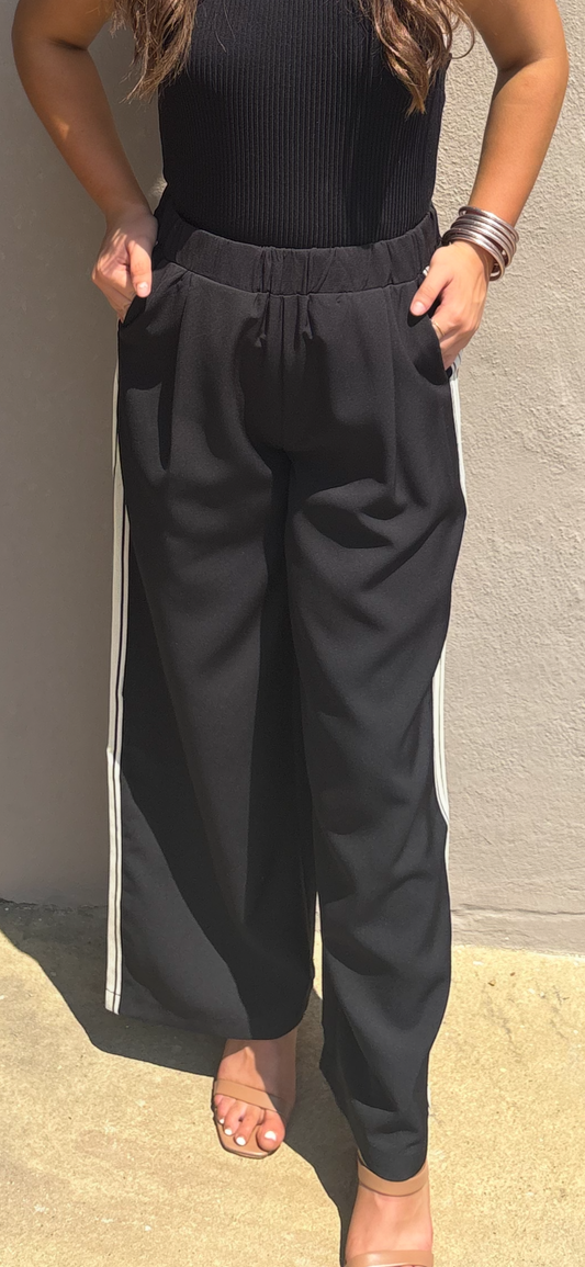 Side Stride Wide Leg Pants