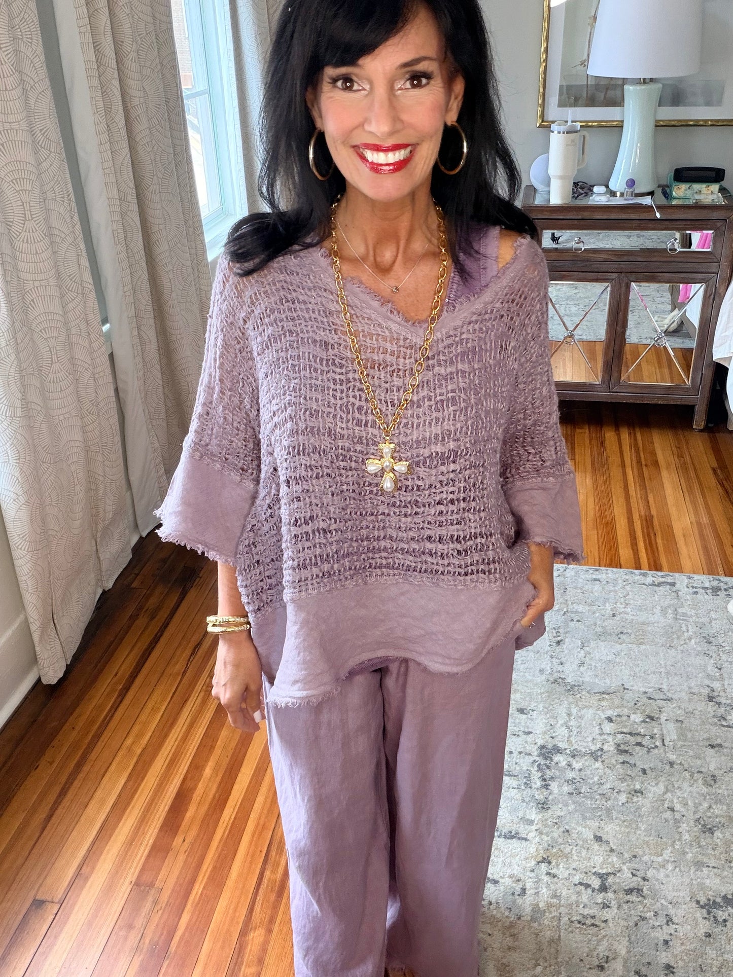 Soft Horizon Linen Top