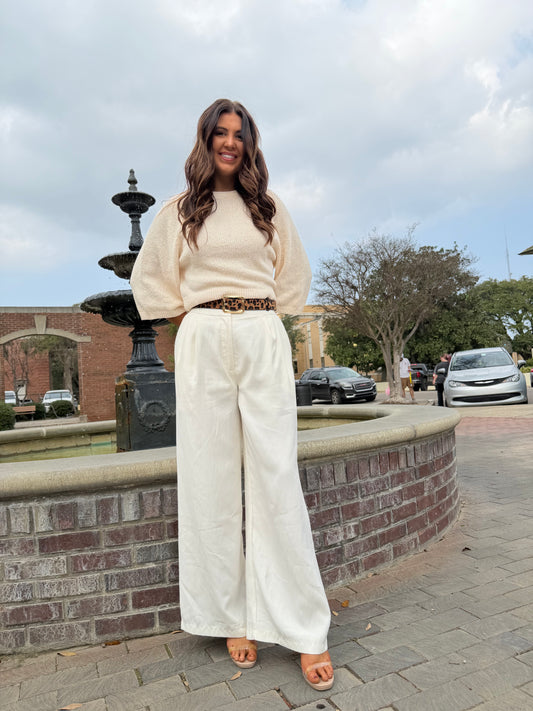 Sleek Ivory Trouser