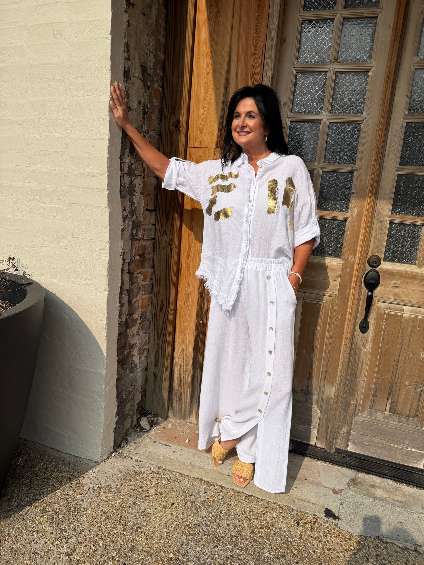 Gilded Coast Linen Top