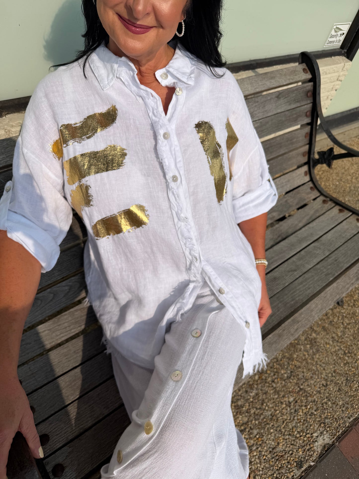 Gilded Coast Linen Top