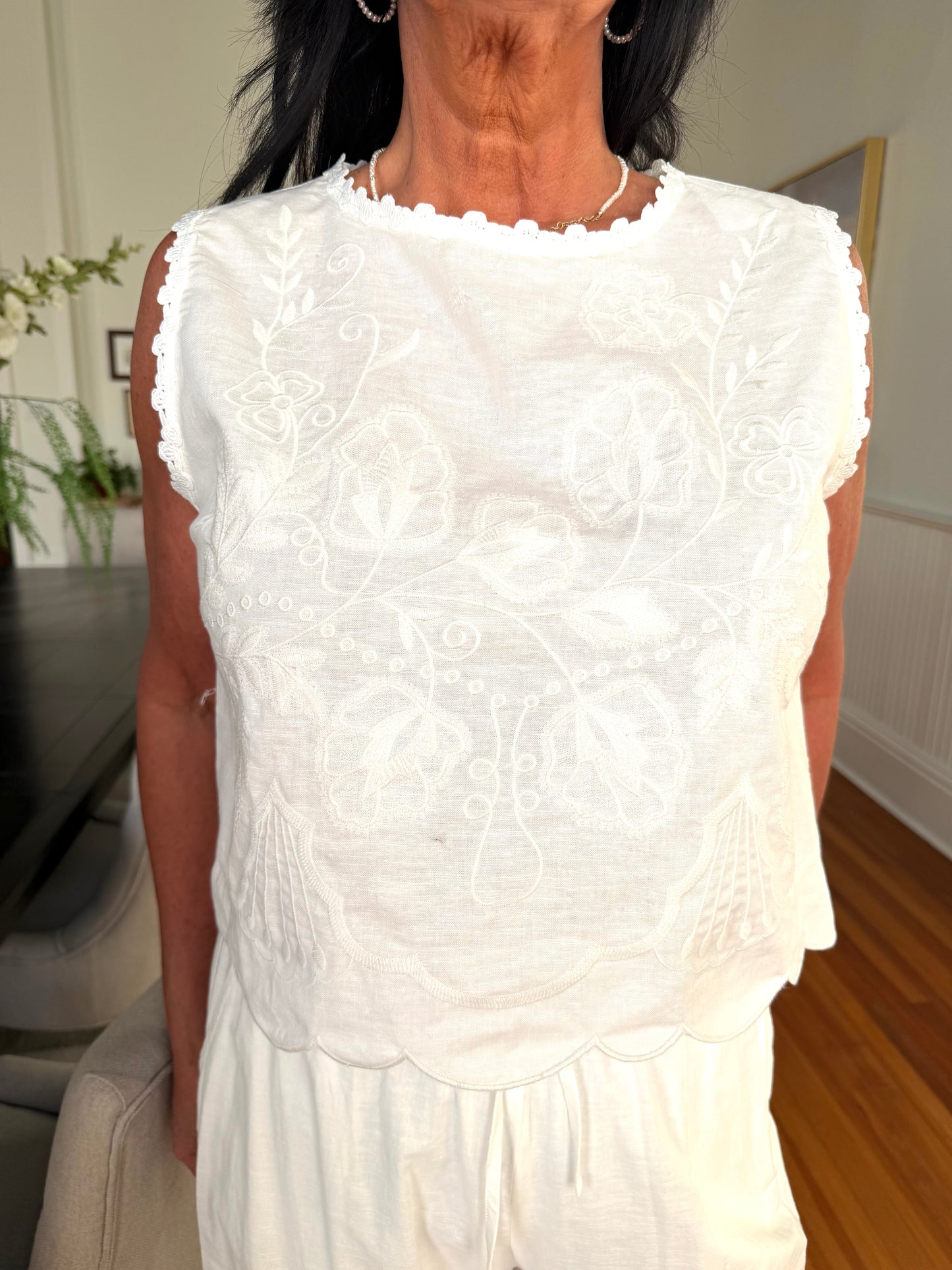 Garden Grace Embroidered Top