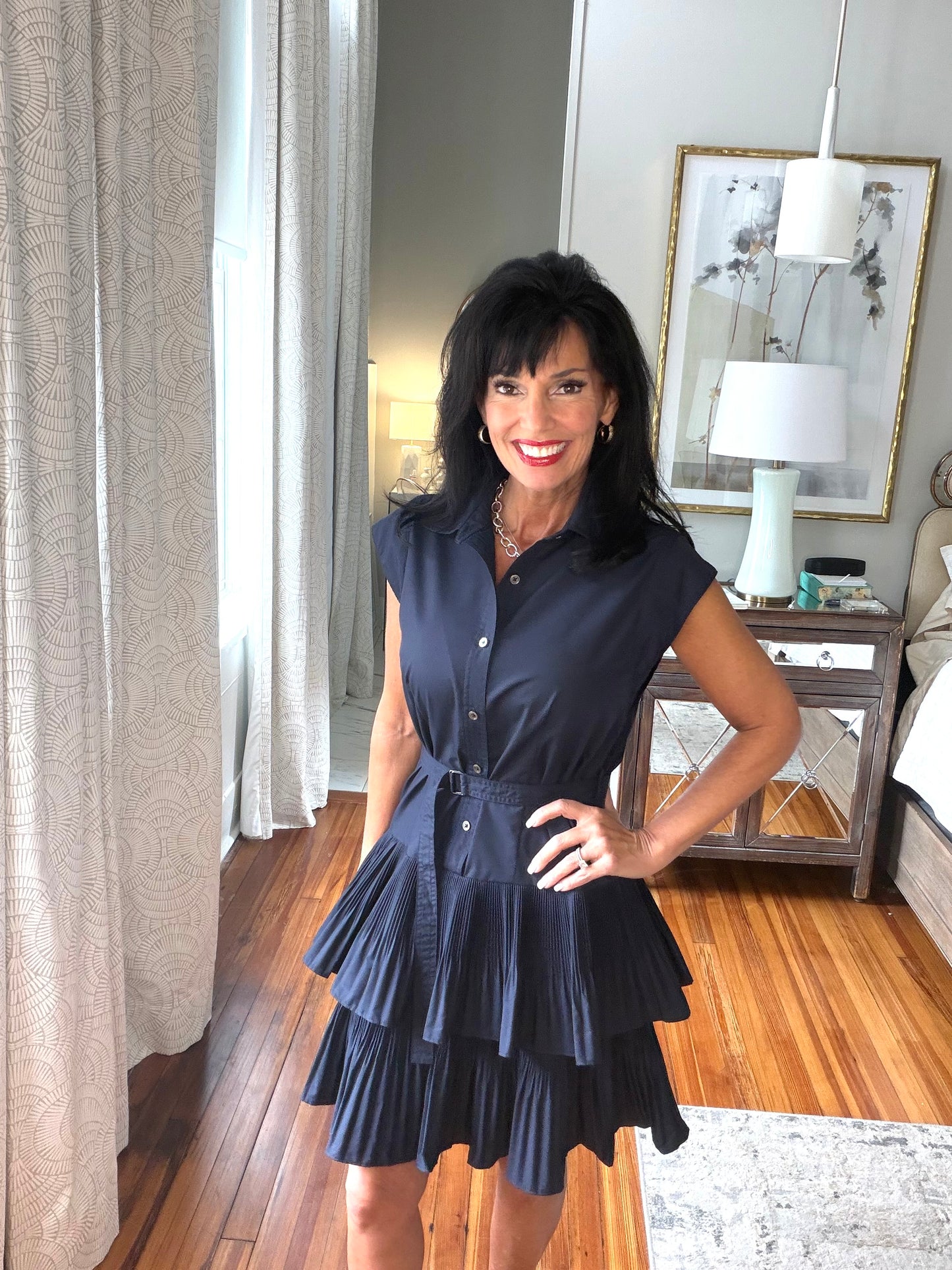 Belted Ruffle Dress