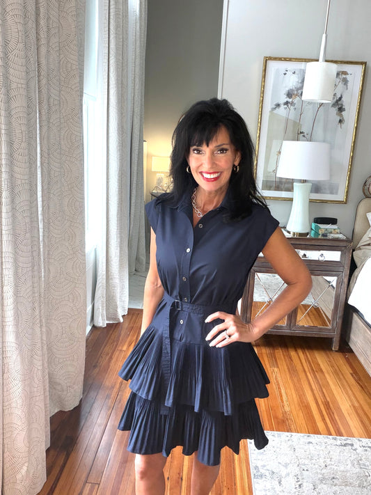 Belted Ruffle Dress