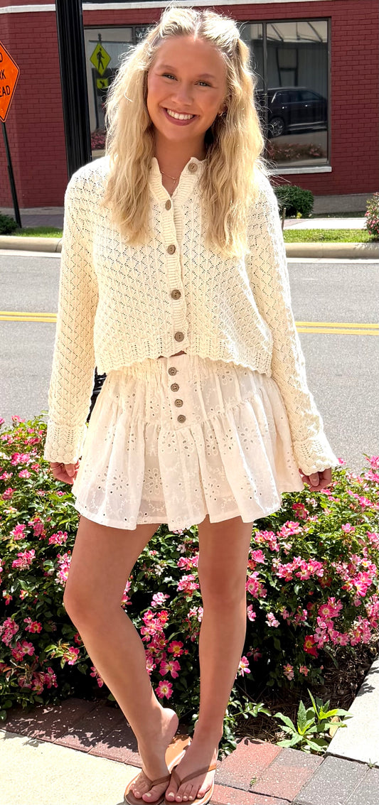 All Eyes On Eyelet Skort