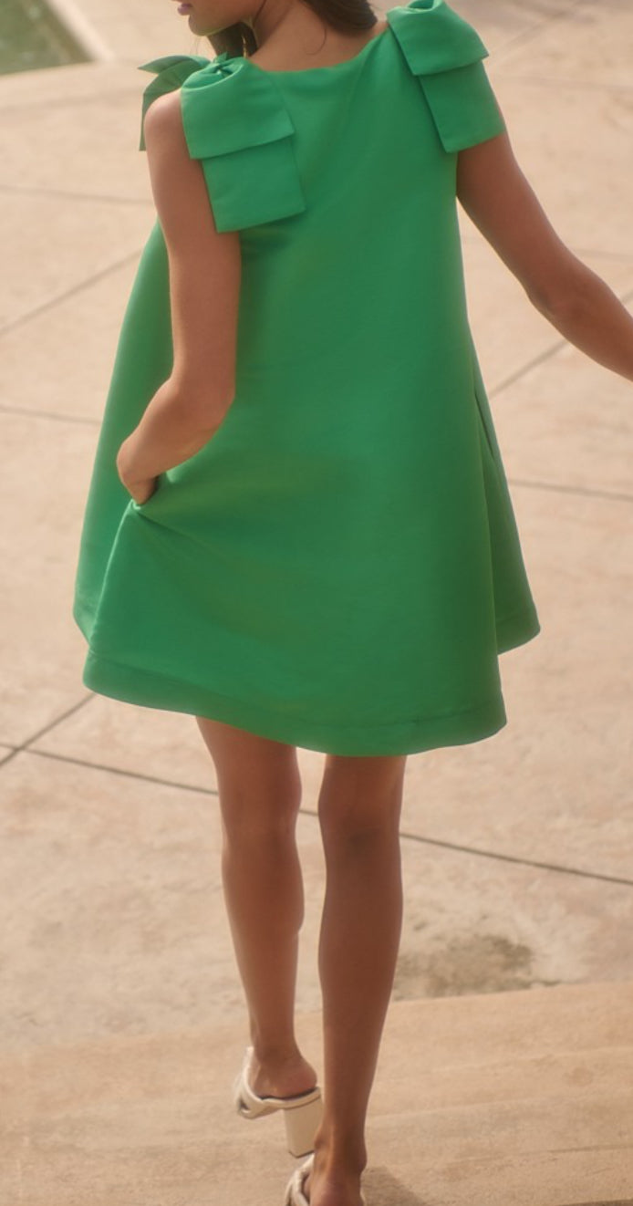 Gorgeous In Green Bow Dress