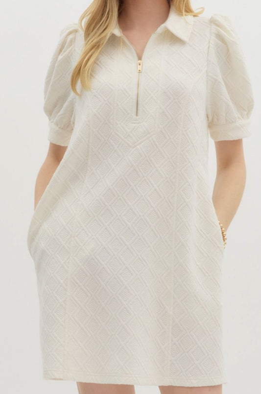 Cream & Casual Dress