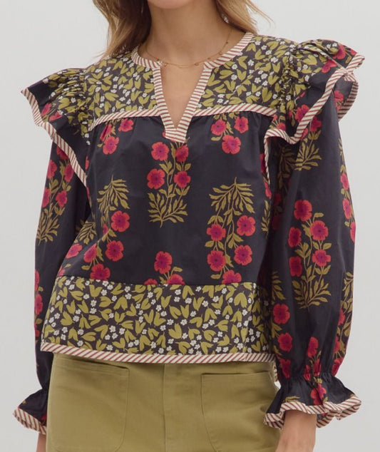 Florals In The Fall Top