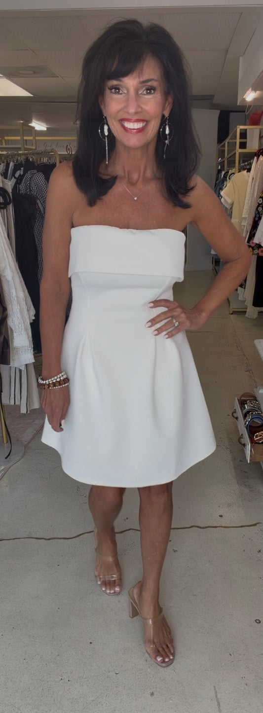 White Clouds Mini Dress