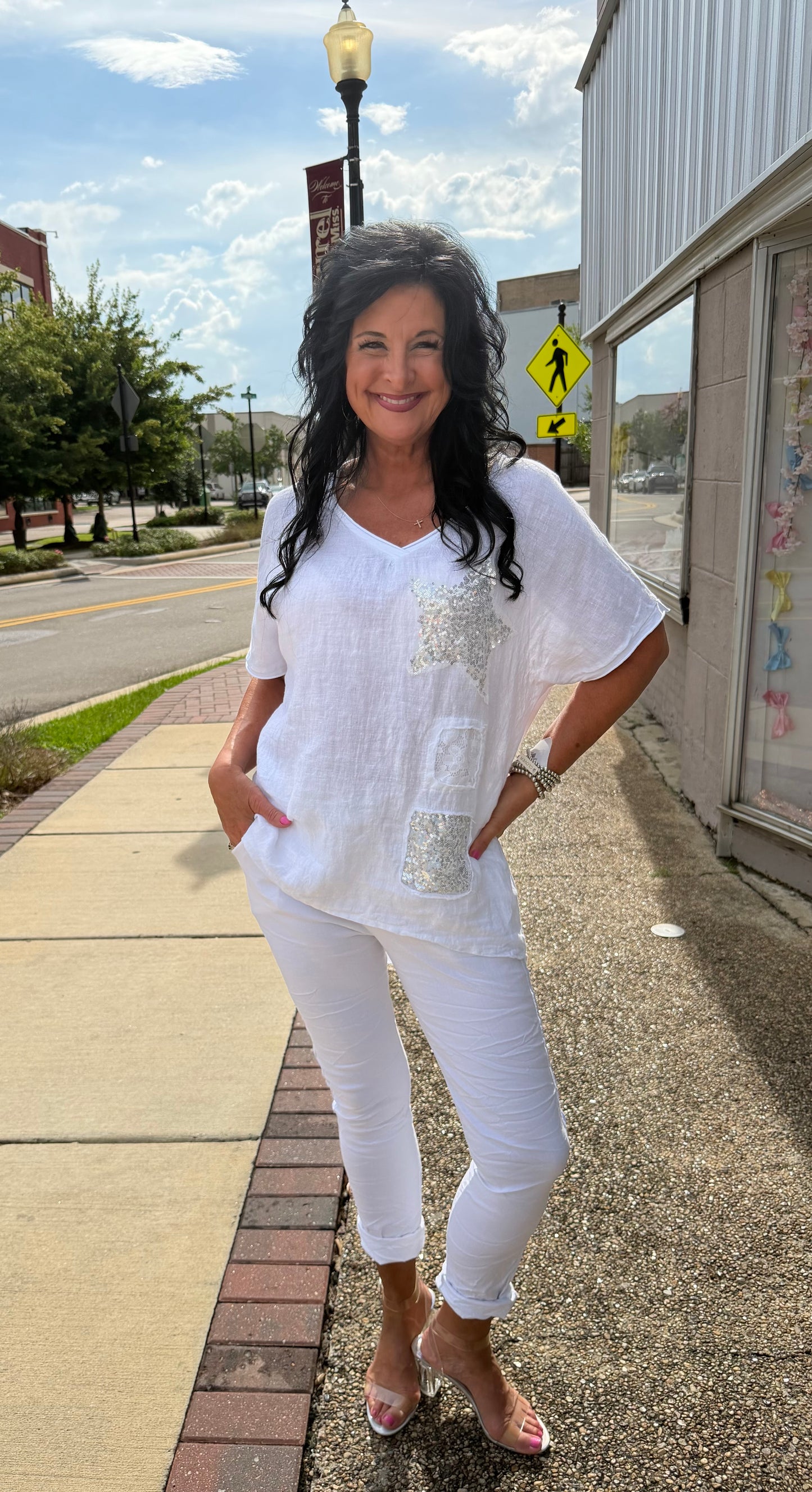 Shine Bright Linen Top