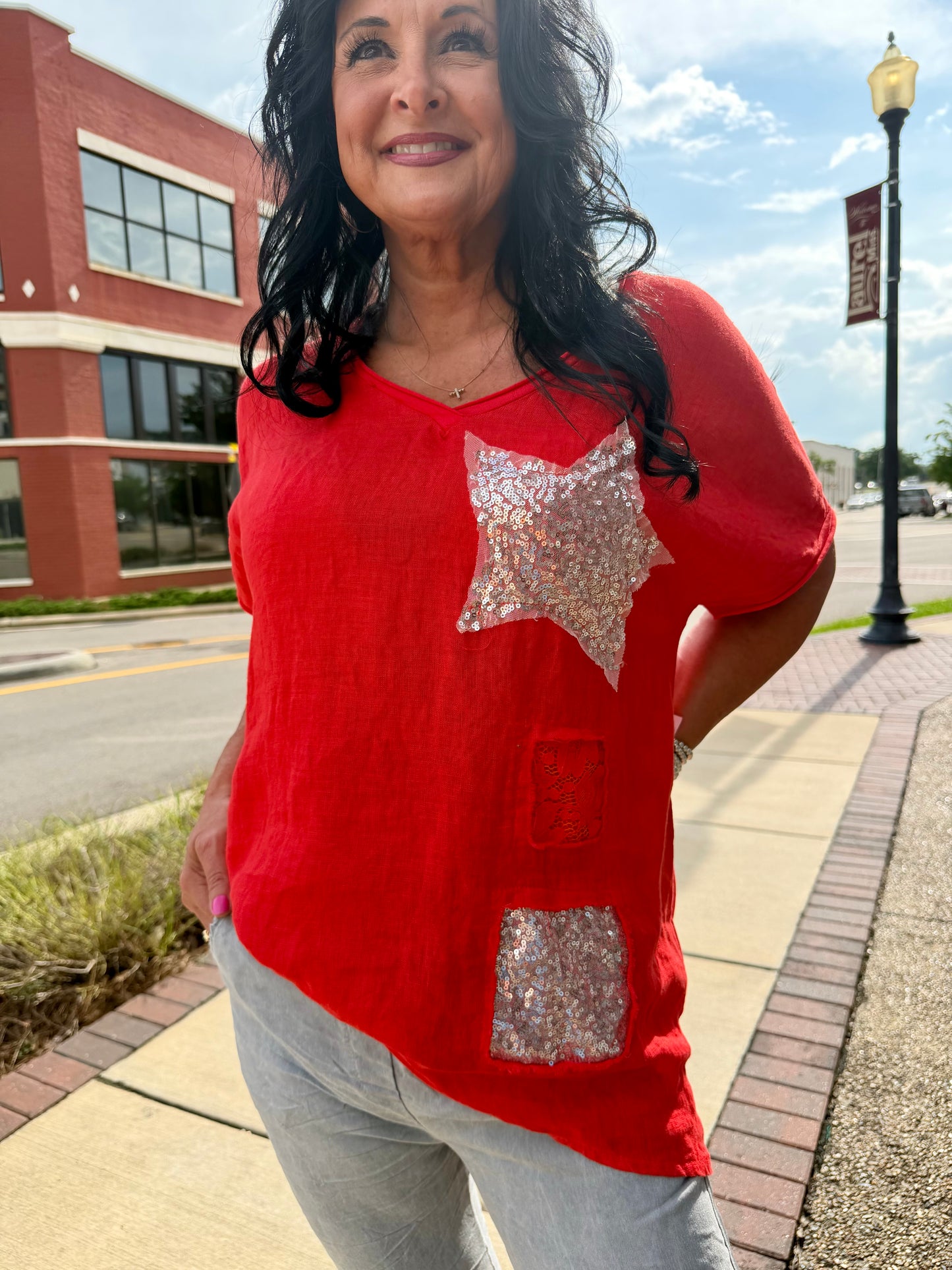Shine Bright Linen Top
