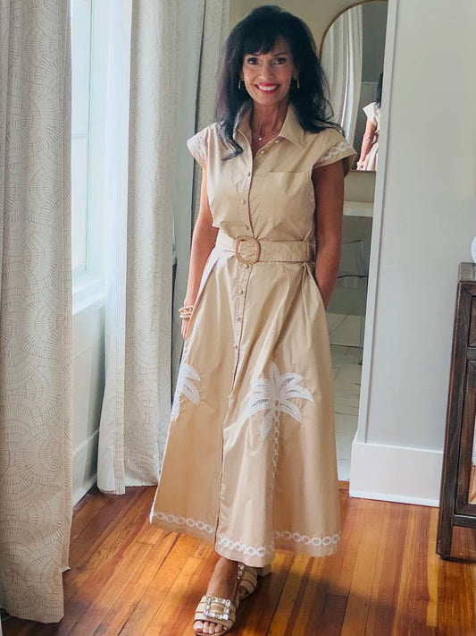 Palm Trees in the Sand Dress