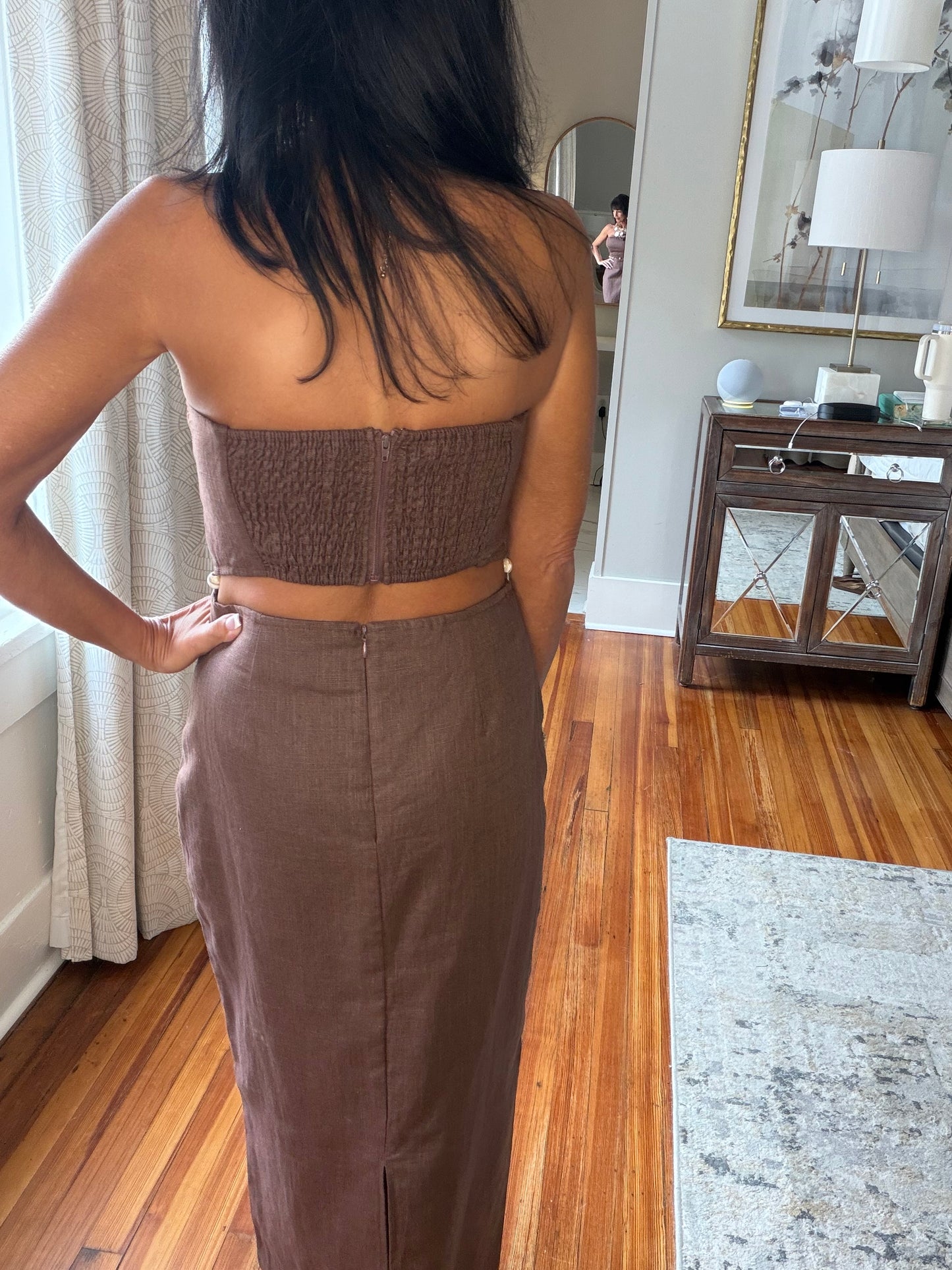 Chocolate Shells Maxi Dress