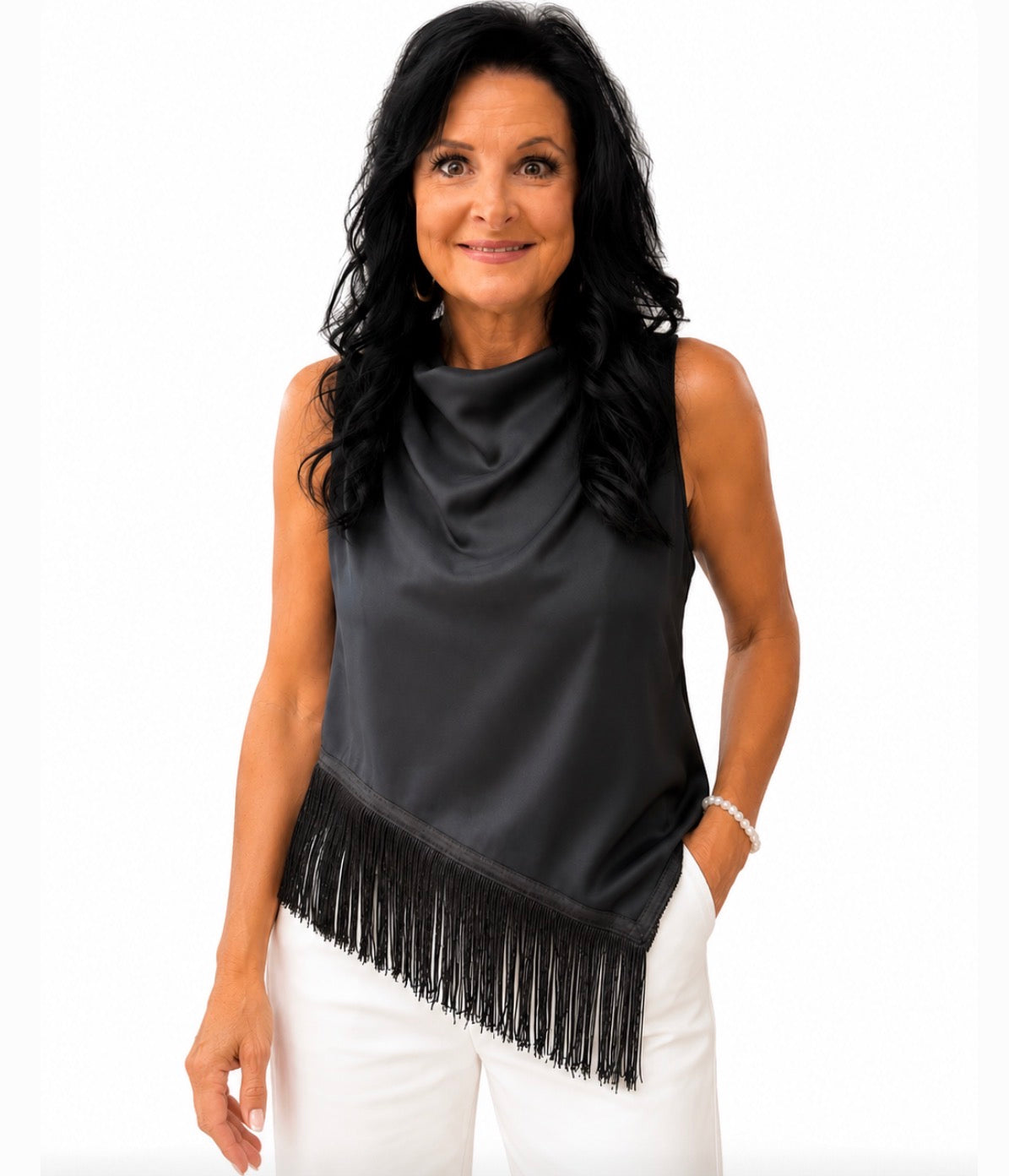 Midnight Fringe Top