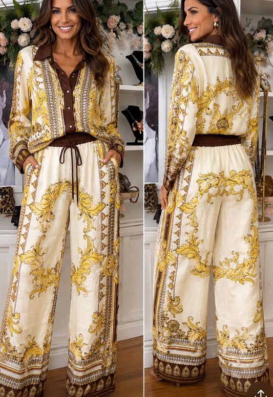 The Golden Hour Print Top