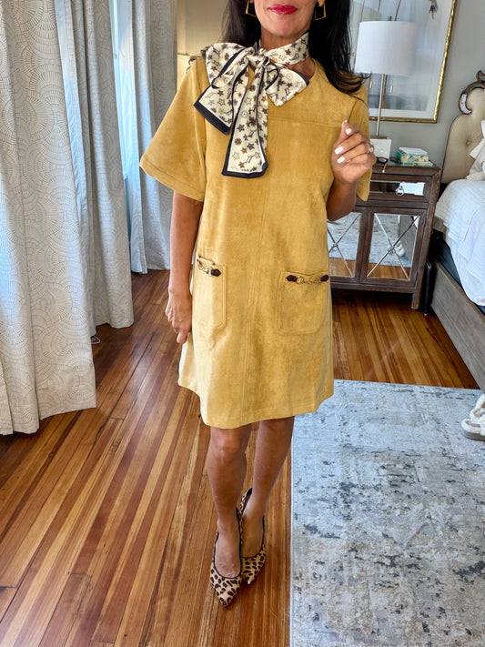 Saddle Chic Suede Dress