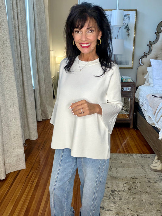 Feminine Flutter Sleeve Top