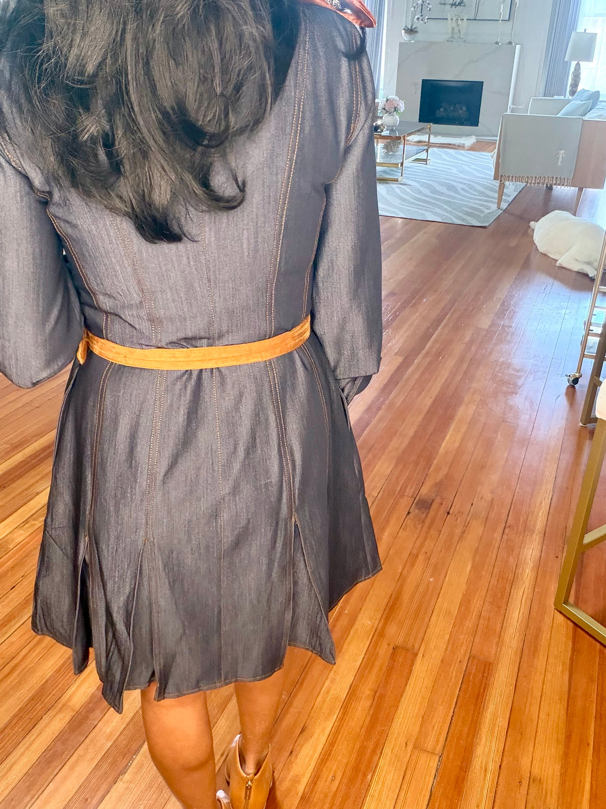 Tailored Denim Dress