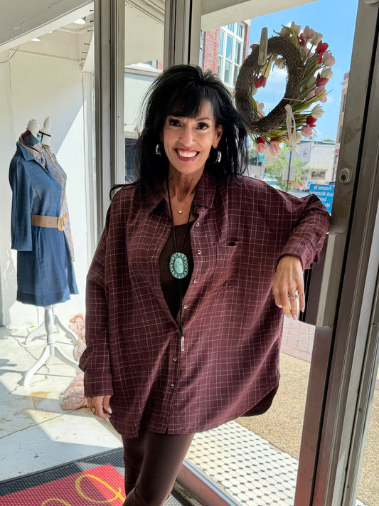 Easy Going Plaid Top