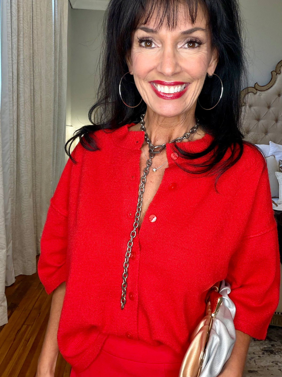 Turning Heads Red Cardigan