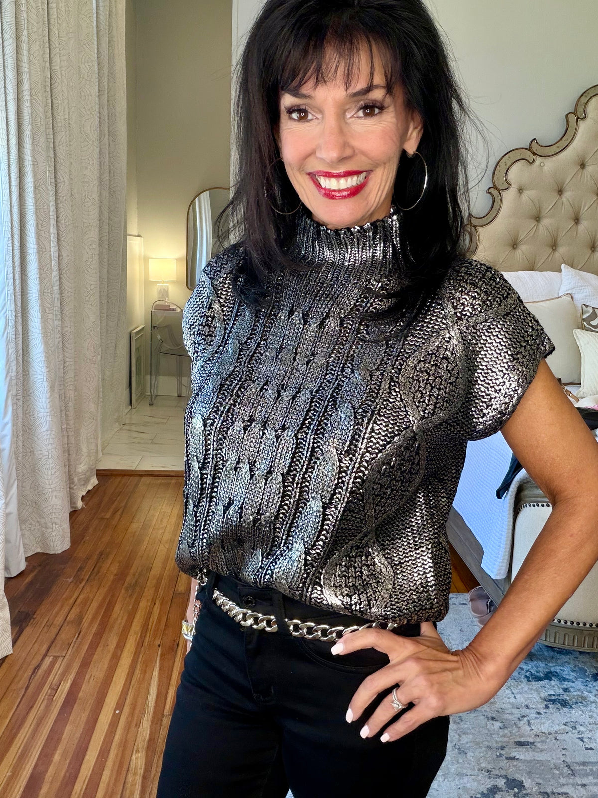 City Chic Cable Sweater