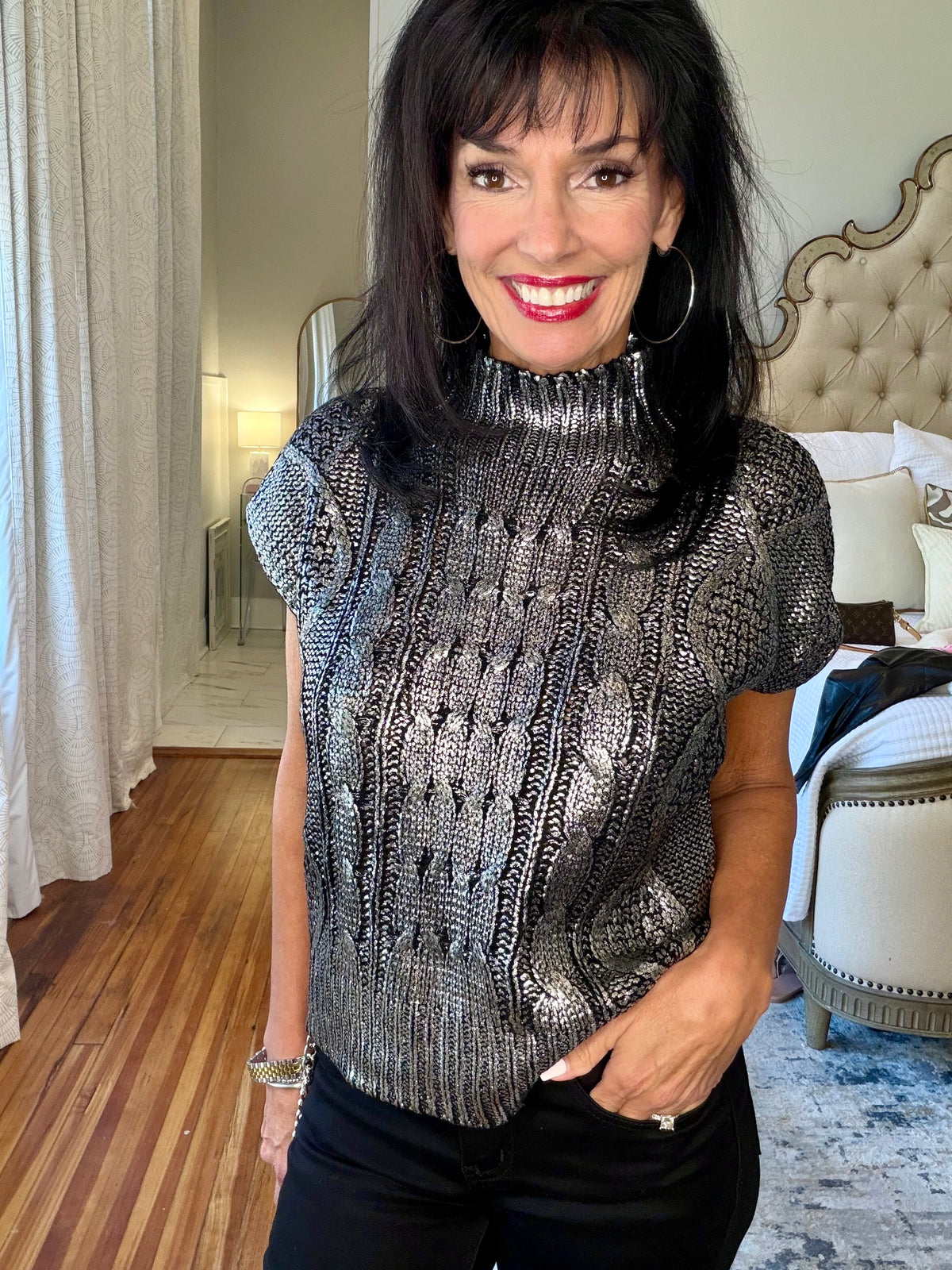City Chic Cable Sweater