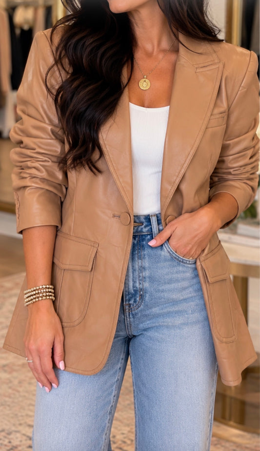 Temp Me In Taupe Blazer