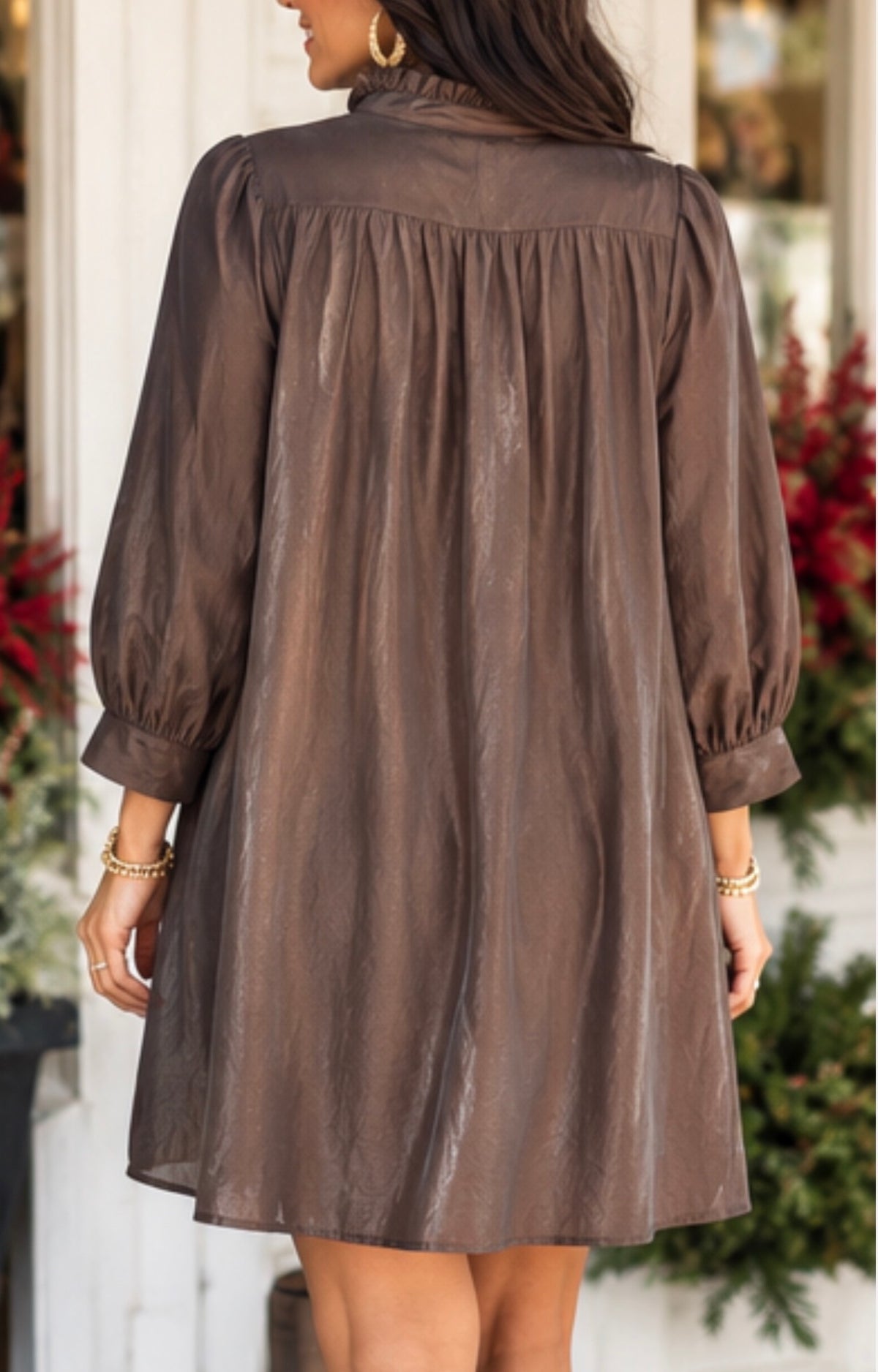 Mocha Shimmer Dress