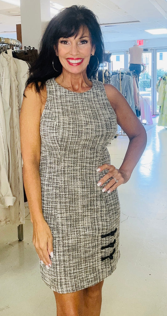 Chic Tweed Shift Dress
