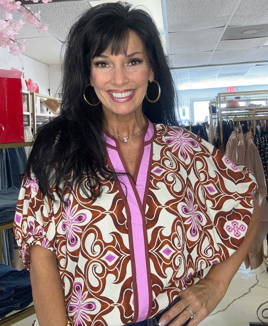 Bold in Bohemian Top