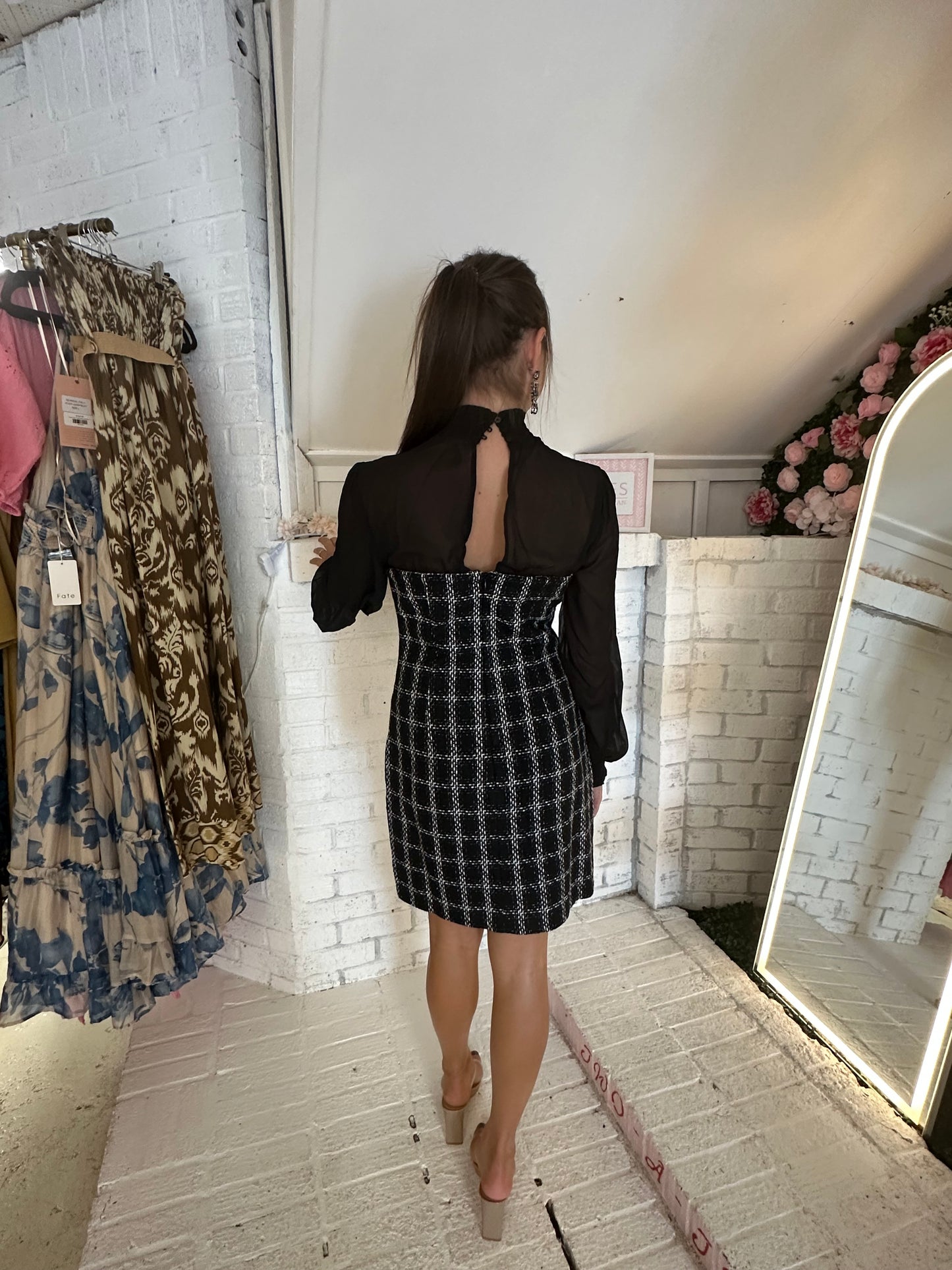 Dazzled and Checked Dress
