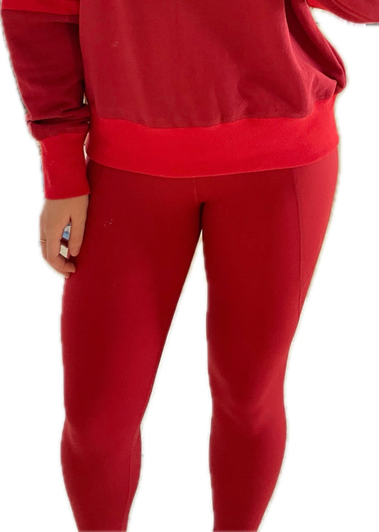 Running in Red Leggings