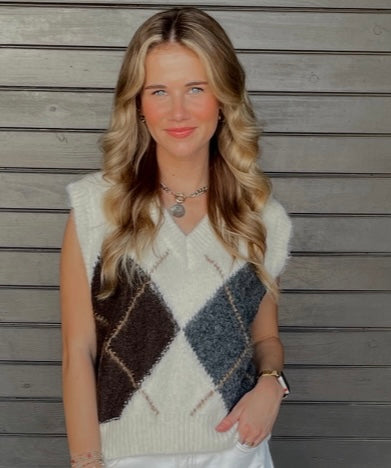 Autumn Argyle Vest