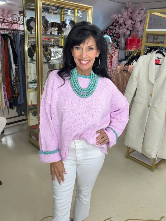 Playful Pink Sweater