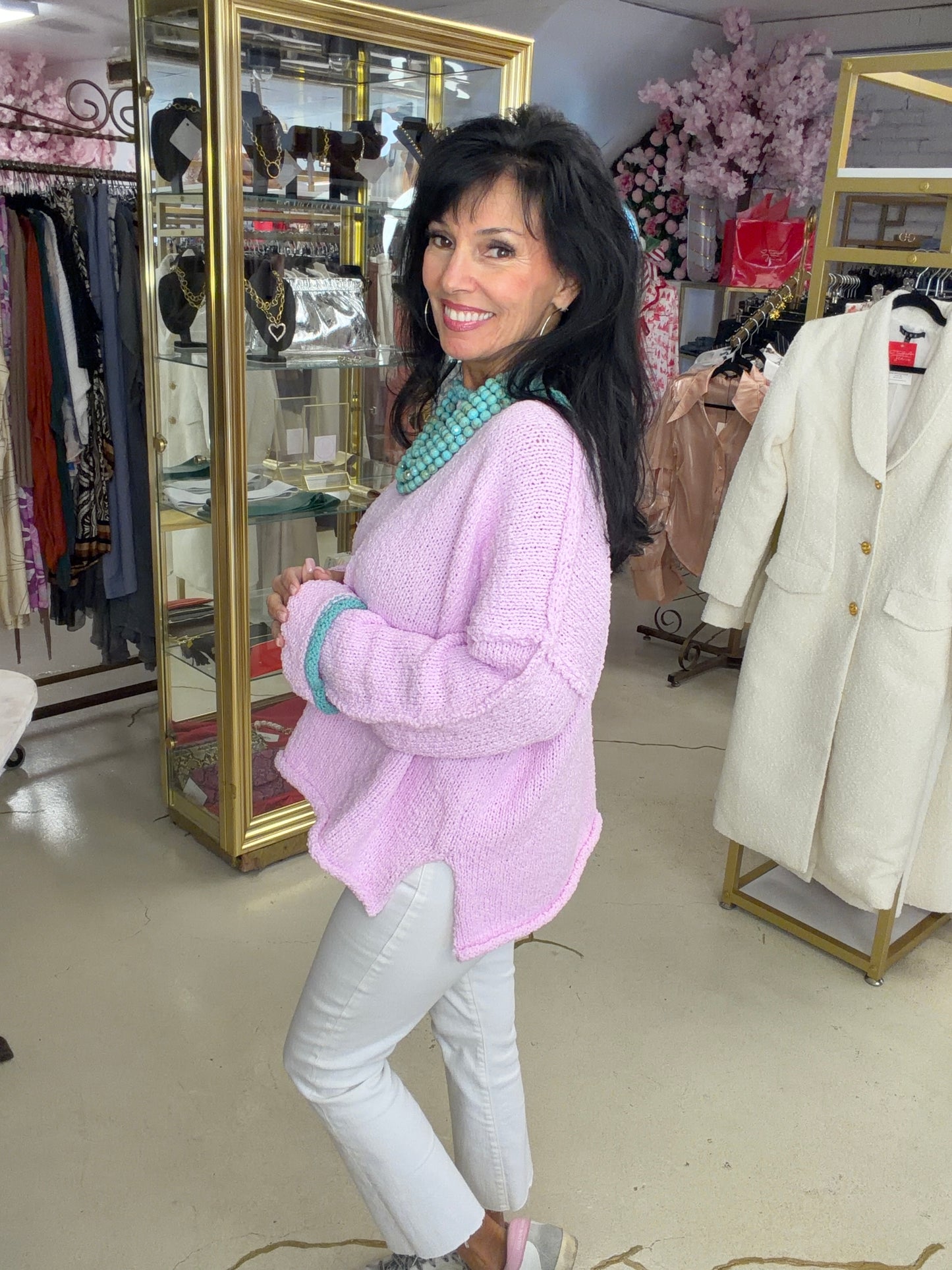 Playful Pink Sweater