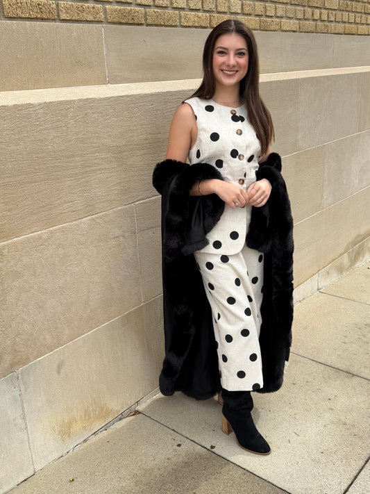 Playful Dots Midi Skirt