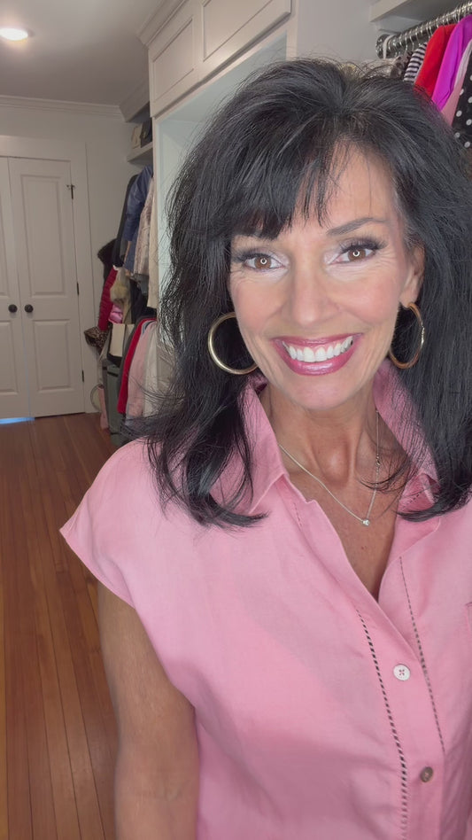 Pretty In Pink Button Up