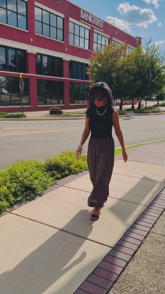 City Chic Striped Maxi Dress