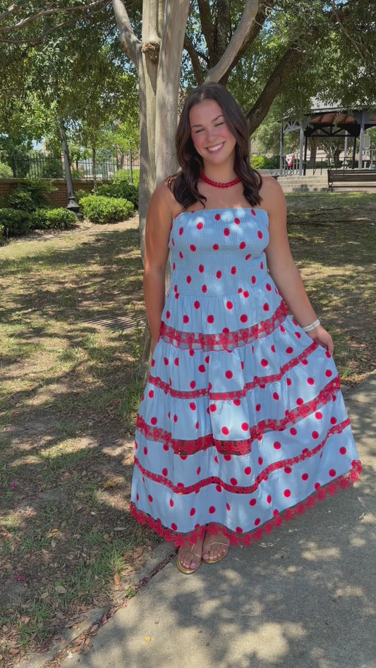 Dottie In Blue Maxi Dress