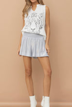 Load image into Gallery viewer, Smocked Silver Metallic Shorts
