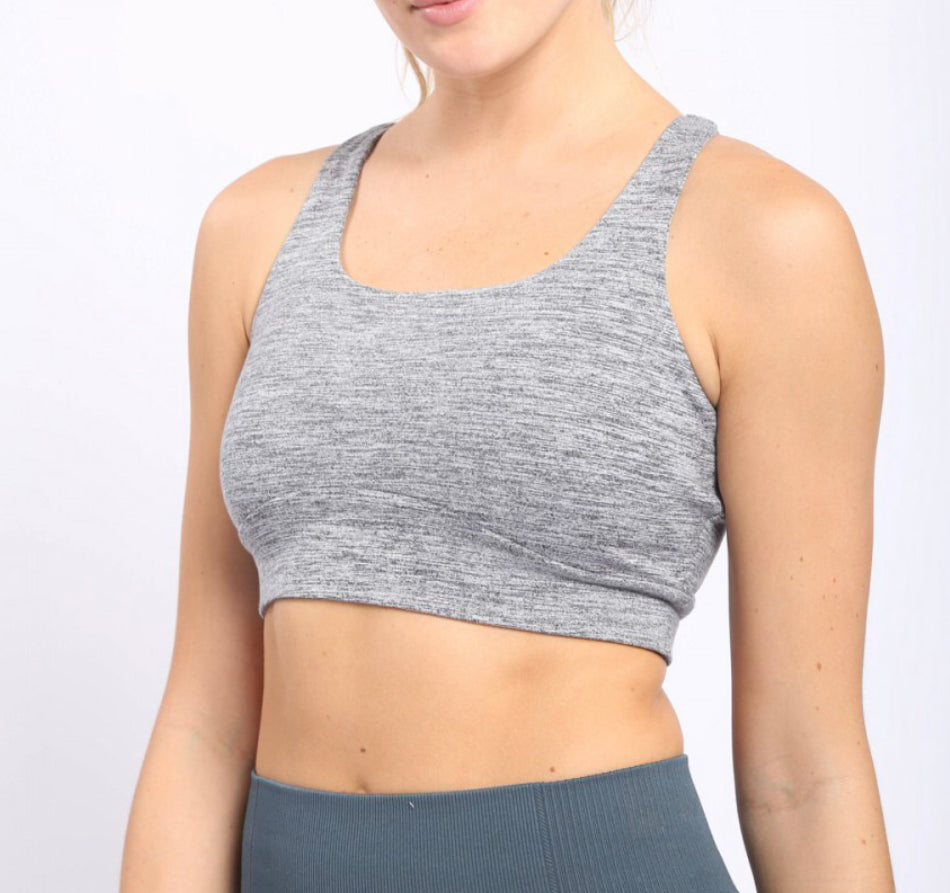 Melange Racerback Sports Bra