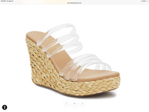 Clear & Fancy Woven Wrapped Wedge