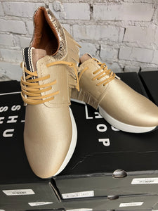 Gold is Bold Tennis Shoe