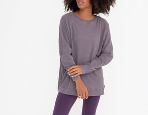 Casual Waffle Ribbed Pullover